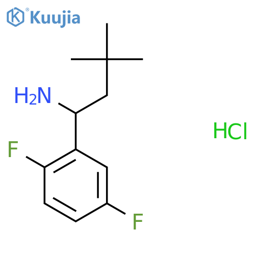 1-(2,5-Difluorophenyl)-3,3-dimethylbutan-1-amine hydrochloride structure
