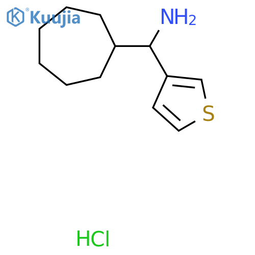 Cycloheptyl(thiophen-3-yl)methanamine hydrochloride structure