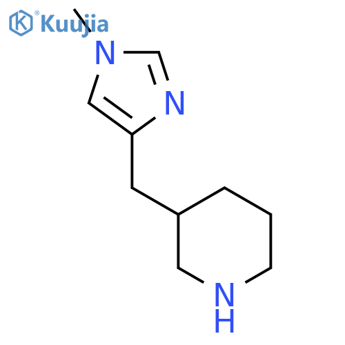 3-[(1-methyl-1H-imidazol-4-yl)methyl]piperidine structure
