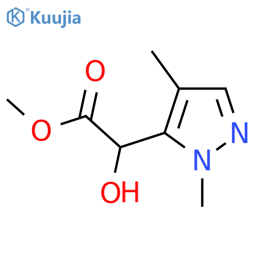 methyl 2-(1,4-dimethyl-1H-pyrazol-5-yl)-2-hydroxyacetate structure