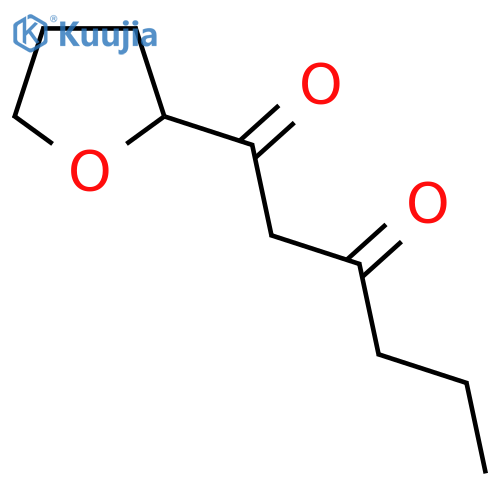 1-(Oxolan-2-yl)hexane-1,3-dione structure