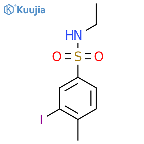 N-ethyl-3-iodo-4-methylbenzene-1-sulfonamide structure