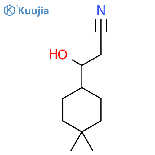 3-(4,4-Dimethylcyclohexyl)-3-hydroxypropanenitrile structure