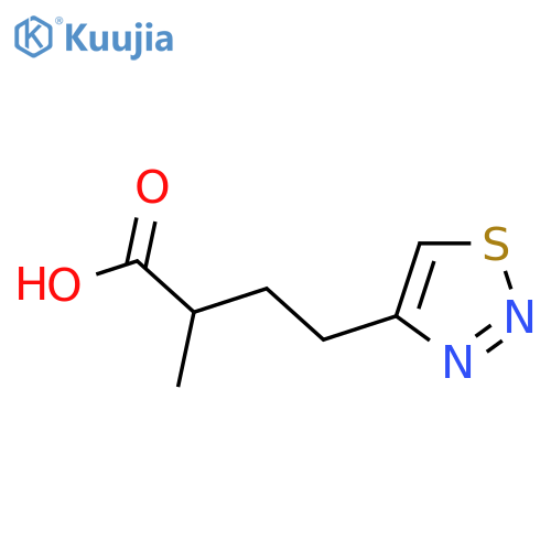 2-Methyl-4-(1,2,3-thiadiazol-4-yl)butanoic acid structure