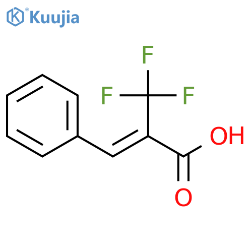 2-Propenoic acid, 3-phenyl-2-(trifluoromethyl)-, (Z)- structure