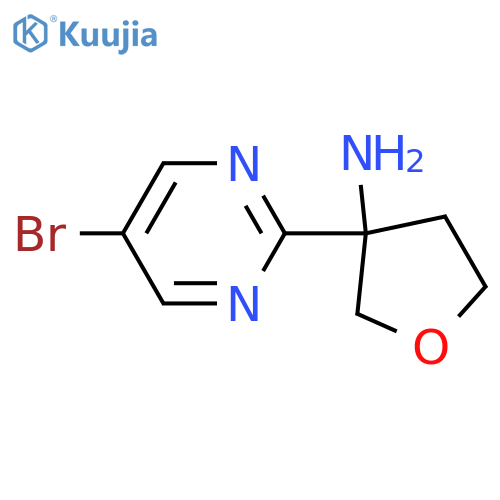 3-(5-Bromopyrimidin-2-yl)oxolan-3-amine structure