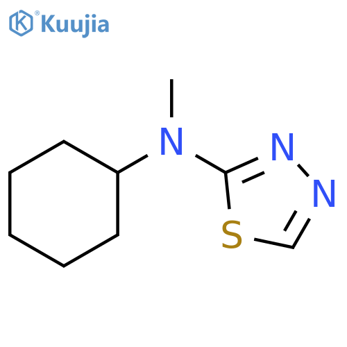 N-cyclohexyl-N-methyl-1,3,4-thiadiazol-2-amine structure