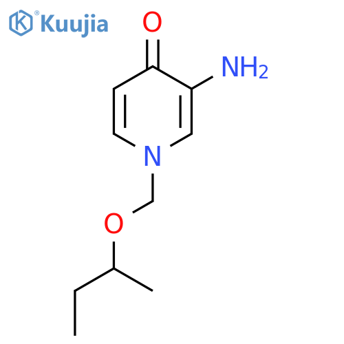 3-Amino-1-[(butan-2-yloxy)methyl]-1,4-dihydropyridin-4-one structure