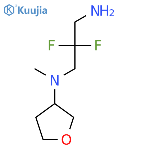 N-(3-amino-2,2-difluoropropyl)-N-methyloxolan-3-amine structure
