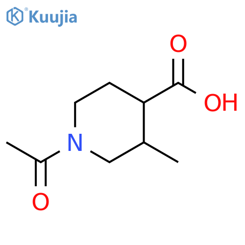 4-Piperidinecarboxylic acid, 1-acetyl-3-methyl- structure