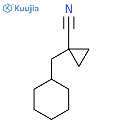 1-(cyclohexylmethyl)cyclopropane-1-carbonitrile structure