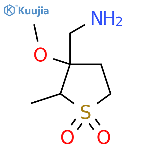 3-(Aminomethyl)-3-methoxy-2-methyl-1lambda6-thiolane-1,1-dione structure