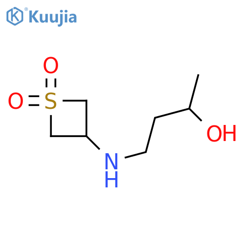 3-[(3-hydroxybutyl)amino]-1λ?-thietane-1,1-dione structure