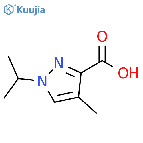 1-isopropyl-4-methyl-pyrazole-3-carboxylic acid structure