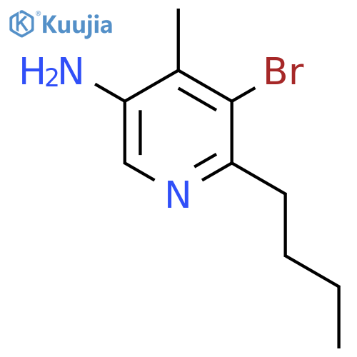 5-Bromo-6-butyl-4-methylpyridin-3-amine structure