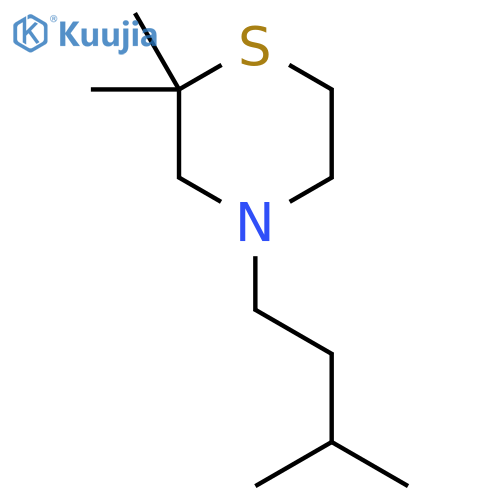 2,2-Dimethyl-4-(3-methylbutyl)thiomorpholine structure
