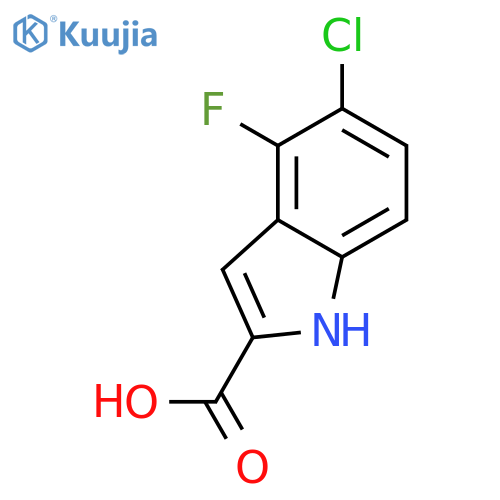 5-chloro-4-fluoro-1H-indole-2-carboxylic acid structure