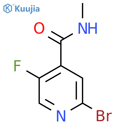 2-Bromo-5-fluoro-N-methylpyridine-4-carboxamide structure