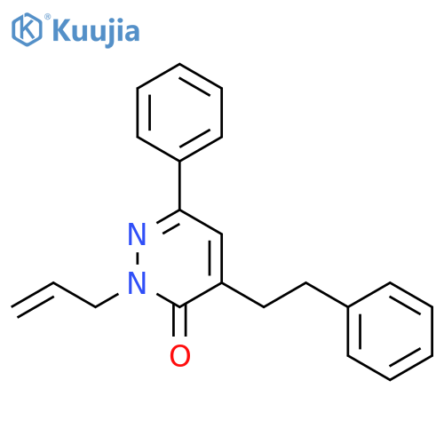3(2H)-Pyridazinone, 6-phenyl-4-(2-phenylethyl)-2-(2-propenyl)- structure