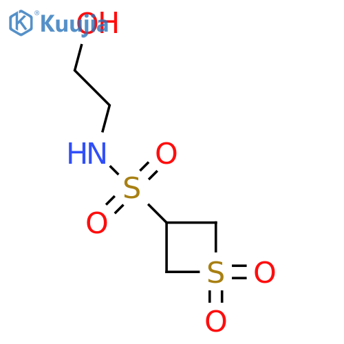 N-(2-hydroxyethyl)-1,1-dioxo-1λ⁶-thietane-3-sulfonamide structure
