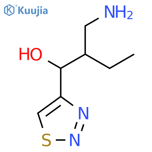 1,2,3-Thiadiazole-4-methanol, α-[1-(aminomethyl)propyl]- structure