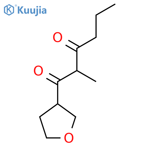 2-Methyl-1-(oxolan-3-yl)hexane-1,3-dione structure