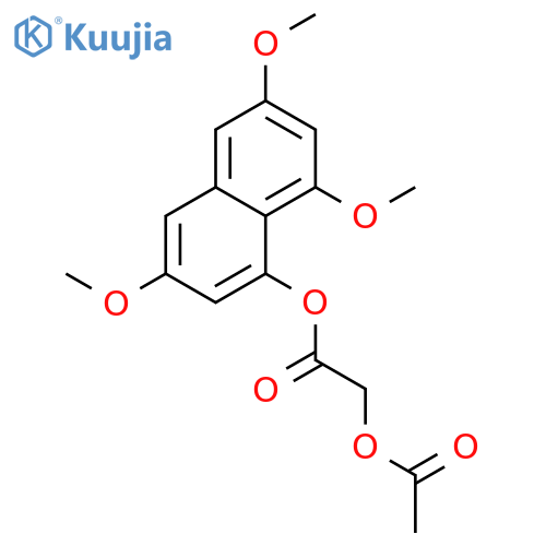 Acetic acid, (acetyloxy)-, 3,6,8-trimethoxy-1-naphthalenyl ester structure