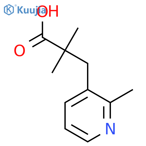 2,2-Dimethyl-3-(2-methylpyridin-3-yl)propanoic acid structure