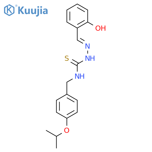 Hydrazinecarbothioamide,2-[(2-hydroxyphenyl)methylene]-N-[[4-(1-methylethoxy)phenyl]methyl]- structure