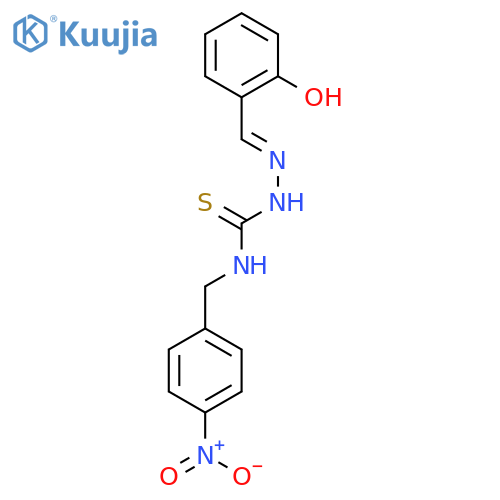 Hydrazinecarbothioamide,2-[(2-hydroxyphenyl)methylene]-N-[(4-nitrophenyl)methyl]- structure