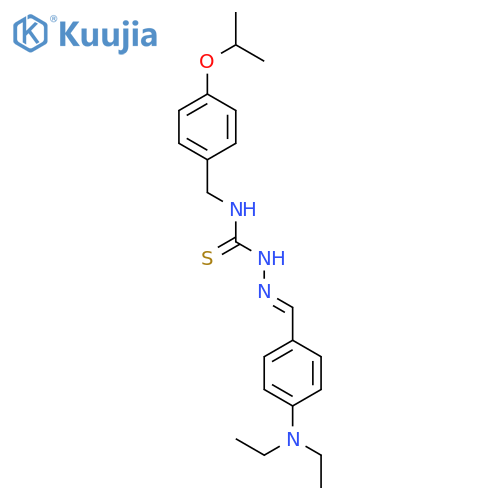 Hydrazinecarbothioamide,2-[[4-(diethylamino)phenyl]methylene]-N-[[4-(1-methylethoxy)phenyl]methyl]- structure