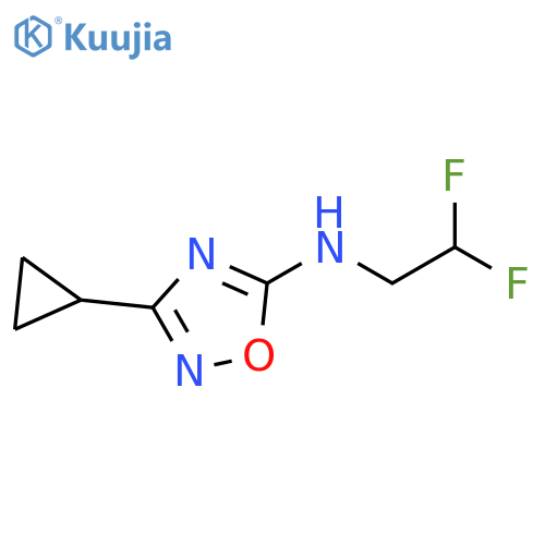 1,2,4-Oxadiazol-5-amine, 3-cyclopropyl-N-(2,2-difluoroethyl)- structure