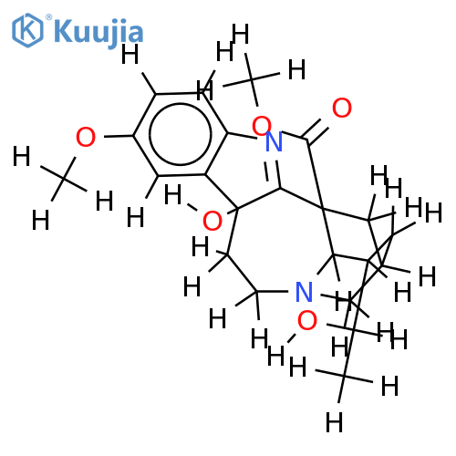 9,20-dihydroxy-12-methoxy-16,17-didehydro-9,17-dihydro-ibogamine-18-carboxylic acid methyl ester structure