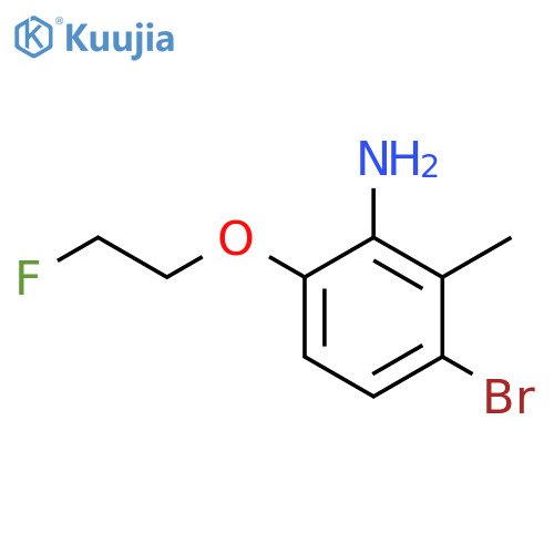 3-bromo-6-(2-fluoroethoxy)-2-methylaniline structure