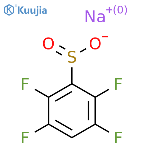 Sodium 2,3,5,6-tetrafluorobenzene-1-sulfinate structure