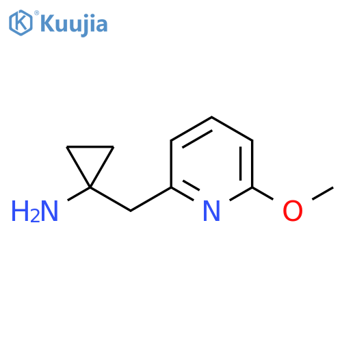 1-[(6-Methoxypyridin-2-yl)methyl]cyclopropan-1-amine structure