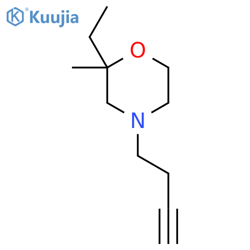 4-But-3-ynyl-2-ethyl-2-methylmorpholine structure