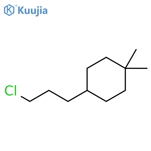 Cyclohexane, 4-(3-chloropropyl)-1,1-dimethyl- structure