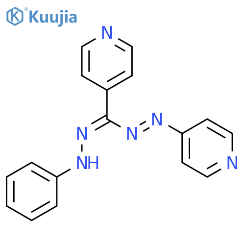 Pyridine, 4-[(phenylhydrazono)(4-pyridinylazo)methyl]- structure