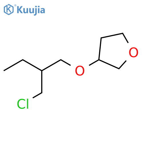 Furan, 3-[2-(chloromethyl)butoxy]tetrahydro- structure