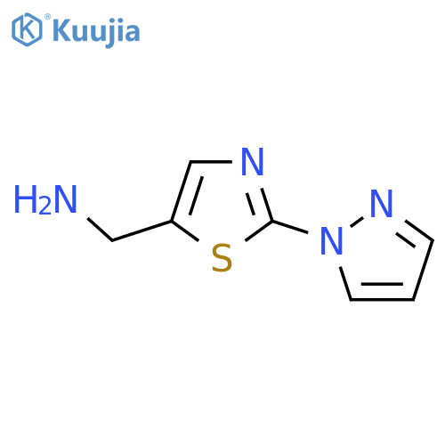 [2-(1H-pyrazol-1-yl)-1,3-thiazol-5-yl]methanamine structure