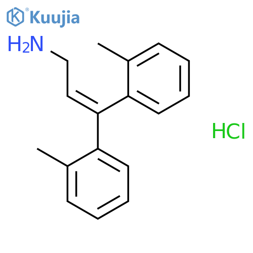 2-Propen-1-amine, 3,3-bis(2-methylphenyl)-, hydrochloride structure