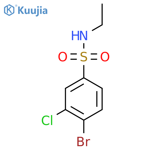 4-Bromo-3-chloro-N-ethylbenzene-1-sulfonamide structure