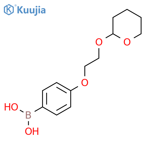 Boronic acid, [4-[2-[(tetrahydro-2H-pyran-2-yl)oxy]ethoxy]phenyl]- structure