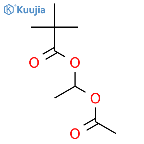 Propanoic acid, 2,2-dimethyl-, 1-(acetyloxy)ethyl ester structure