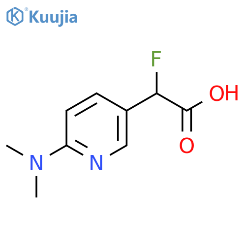 2-[6-(Dimethylamino)pyridin-3-yl]-2-fluoroacetic acid structure