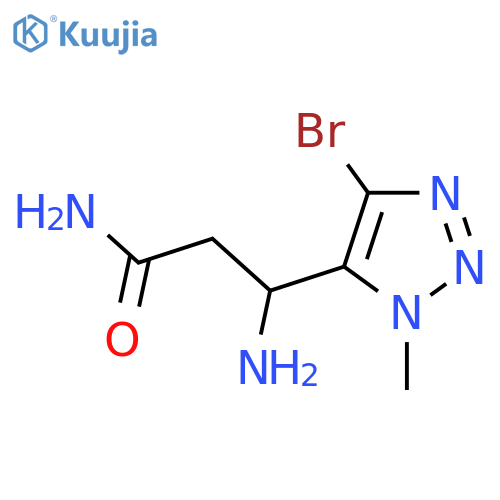 3-Amino-3-(4-bromo-1-methyl-1H-1,2,3-triazol-5-yl)propanamide structure