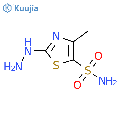 2-hydrazinyl-4-methyl-1,3-thiazole-5-sulfonamide structure