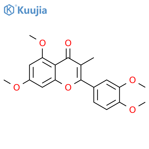 4H-1-Benzopyran-4-one, 2-(3,4-dimethoxyphenyl)-5,7-dimethoxy-3-methyl- structure
