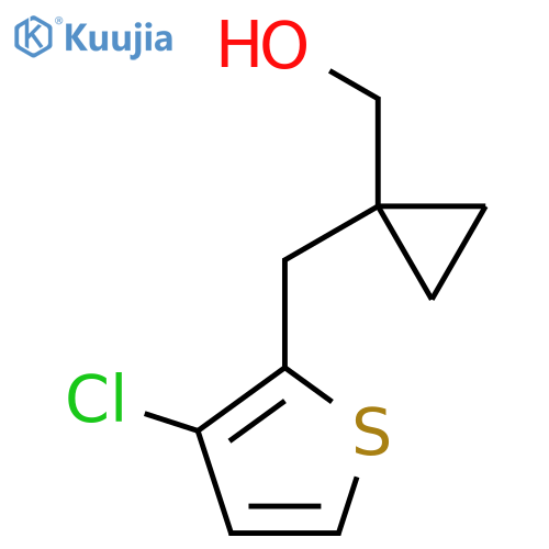 {1-[(3-Chlorothiophen-2-yl)methyl]cyclopropyl}methanol structure